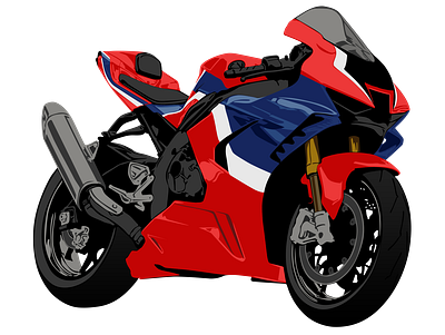 Honda CBR1000RR Illustration 2d design graphic design illustration vector