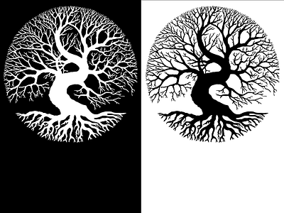 Dead Trees White and Black 2d design flat graphic design illustration vector