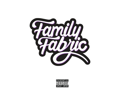 Family Fabric custom lettering handwritten illustration lettering music