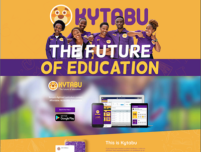 Kytabu Landing Page app education kenya landing webdesign website