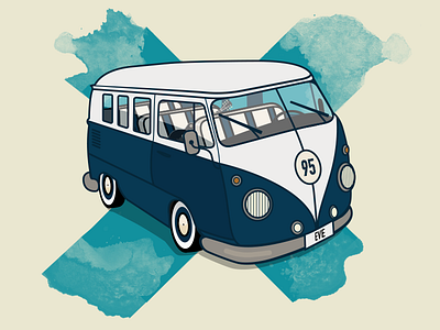 The Road art bus cover coverart illustration illustrator music volkswagen vw water color