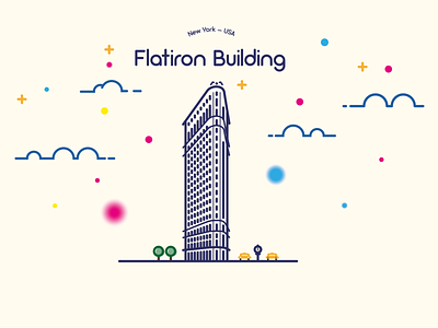 Flatiron Building building building icon design icon illustration illustrator lineart vector