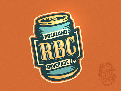 Rockland Beverage Co. Logo beer beverage bottle brand branding brew breweing brewery can craft drink illustration logo pub