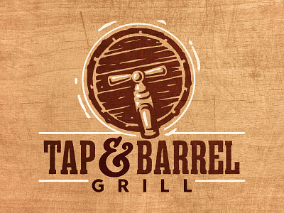 Tap And Barrel Grill Logo barrel beer grill grille logo restaurant tap wood