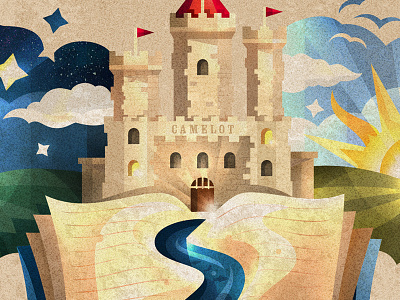 Library Detail Shot book castle detail fantasy illustration library magic mural