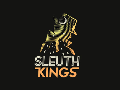 Sleuth Kings Logo detective game hatch hatched kings logo noir rpg sleuth