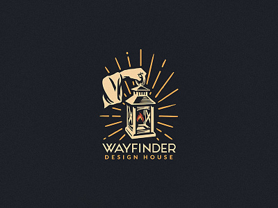 Wayfinder Design House find flame hand illustration lamp lantern light logo seek torch way wayfinder
