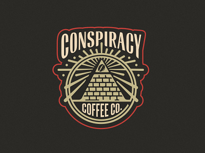 Conspiracy Coffee Co. Rollout bean brand coffee conspiracy dollar eye illuminati light pyramid rollout
