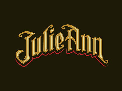 JulieAnn Type bold gold green rich serif text type typography wordmark