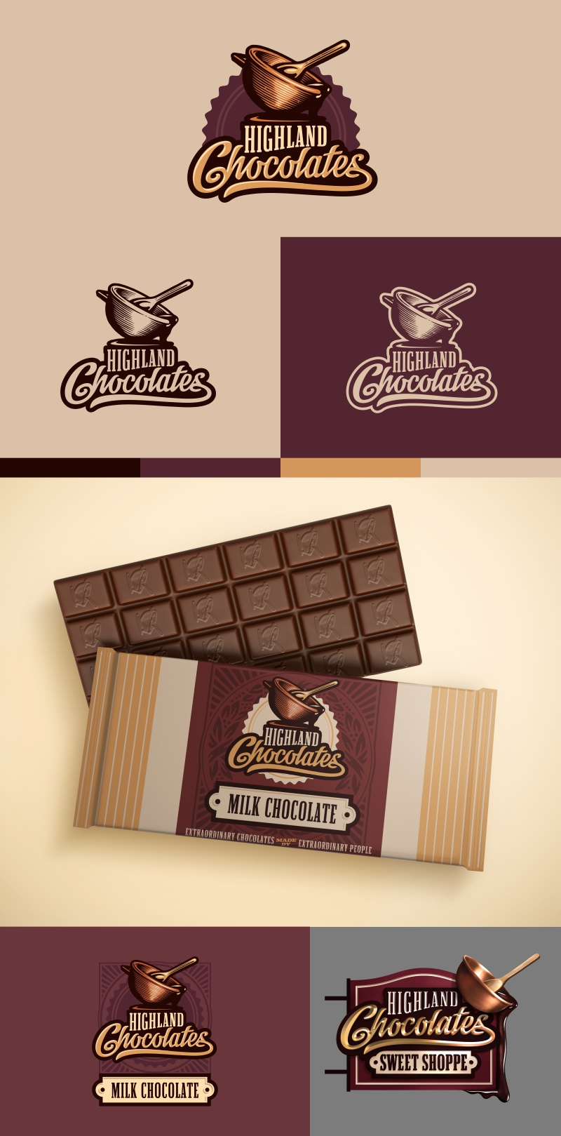 Highland Chocolates Logo by Paragon Design House on Dribbble