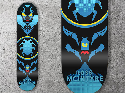 Blue Beetle Skate Deck