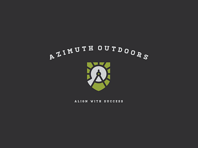 Azimuth Outdoors a align azimuth badge compass explore mountain nature o outdoors sun supply