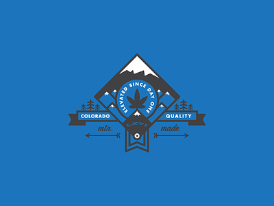 Mountain Made badge cannabis chiefton colorado elevated mountain t shirt tree