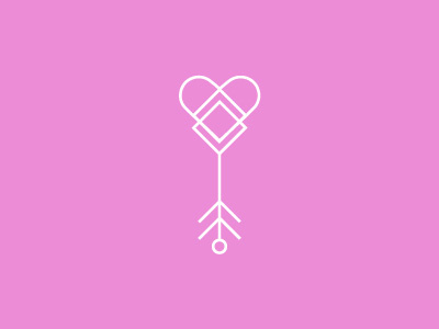Smitten heart icon iconography linear love pink valentine