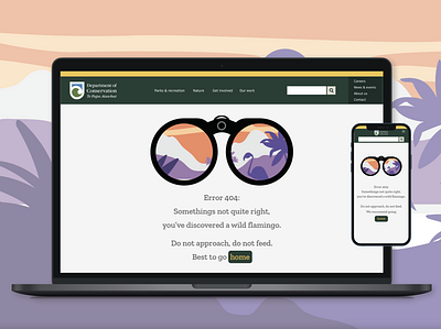 Department of Conservation (DOC) 404 Error page app conservation design explore ui