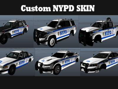 Custom NYPD cars skin pack for Fivem server design fivem gaming graphic design gta v logo