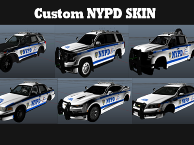 Custom NYPD cars skin pack for Fivem server