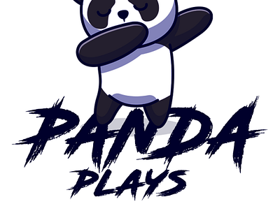 Custom Panda plays logo 3d design gaming graphic design logo vector