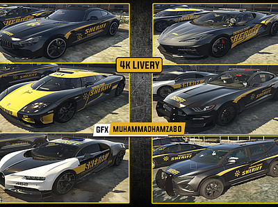 4k Sheriff liveries for Fivem hyper EMS vehicles design discord fivem gaming graphic design gta illustration roleplay