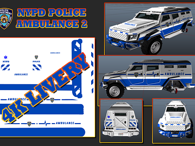 Custom NYPD Ambulance livery, FiveM