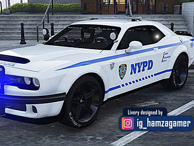 Custom NYPD Dodge demon SRT 3d design discord fivem gaming graphic design