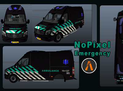 NoPixel 3.0 Emergency Service livery design design fivem gaming graphic design gta illustration