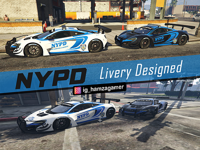 Custom NYPD McLaren Livery design design fivem gaming graphic design gtaroleplay gtarp