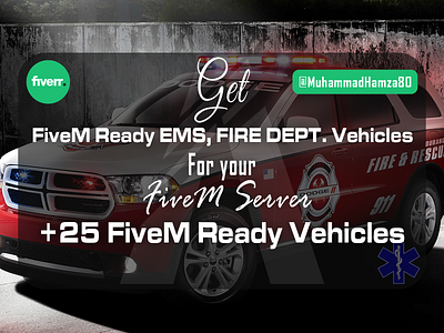 Get exclusive fivem ready ems cars. design fivem gaming graphic design gtaroleplay gtarp
