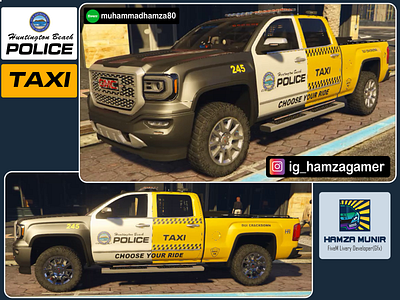 GMC Police + Taxi Livery design design fivem gaming graphic design gtaroleplay gtarp