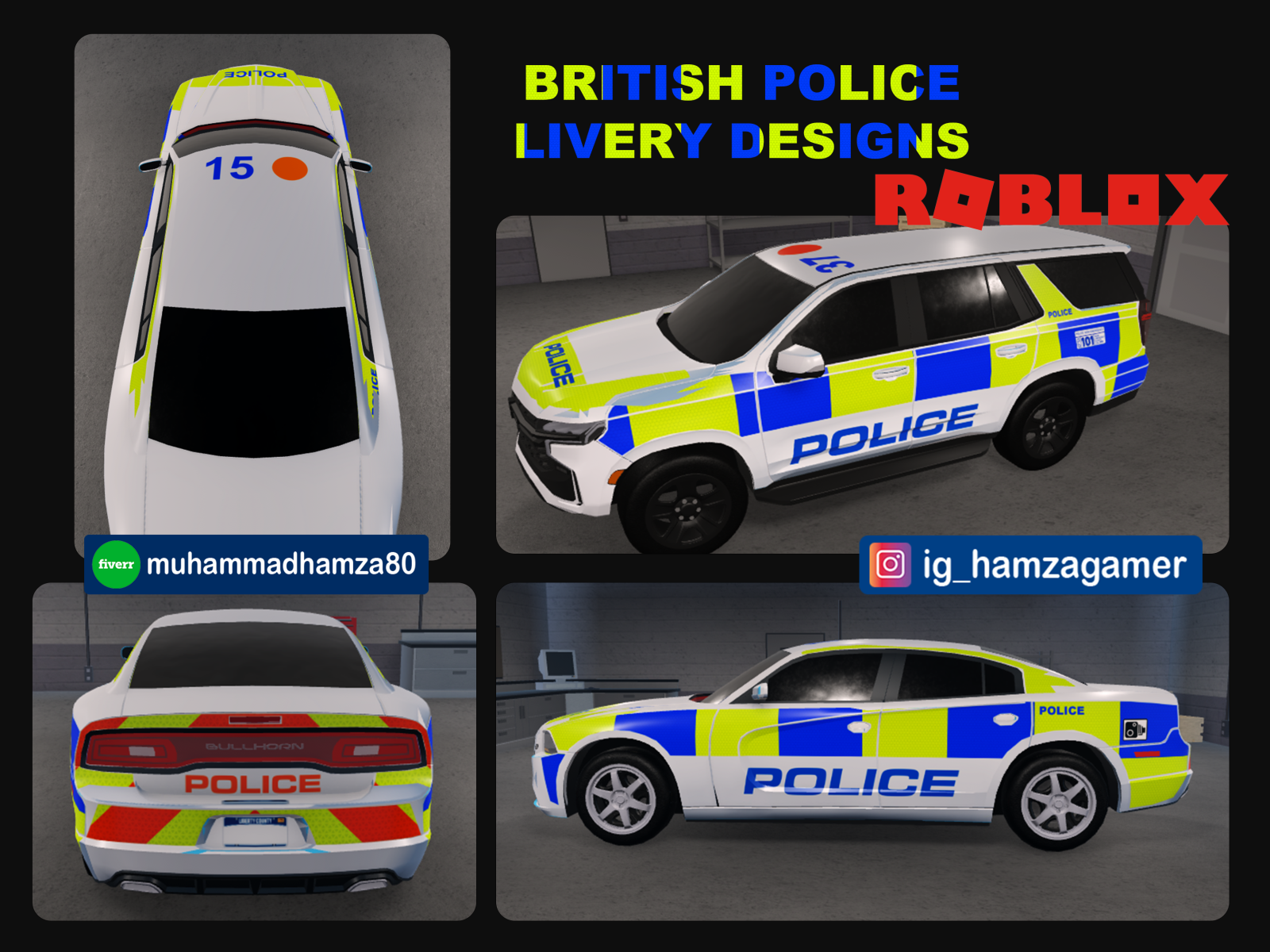 British Police liveries for Roblox cars by Muhammad Hamza on Dribbble