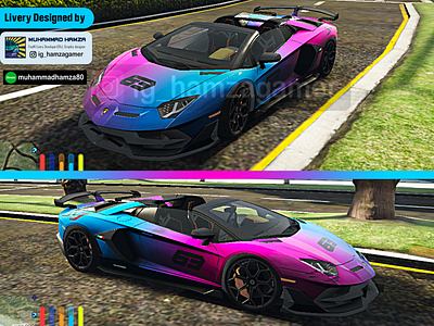 Custom Livery for Lamborghini Aventador SVJ, Fivem design fivem gaming graphic design gta gtaonline gtaroleplay