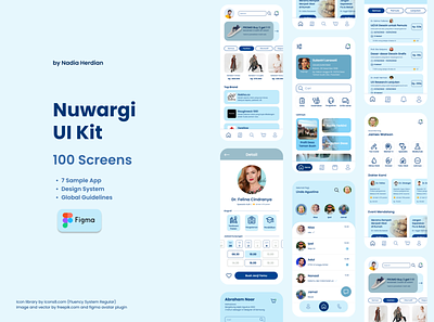 Nuwargi UI Kit 100 Screen administration chat course app e commerce education finance health app login page messenger mobile app onboarding ui ui kit