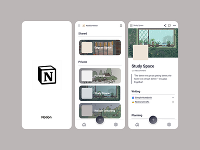 Redesign Notion Mobile App | Daily UI Design Challenge