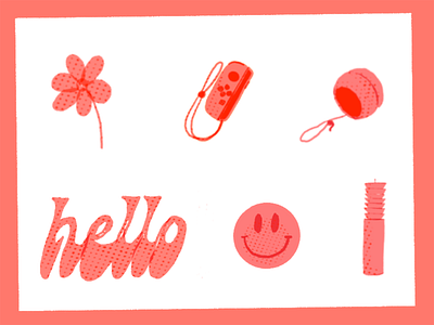 Hi Dribbble! design flat icon illustration minimal typography