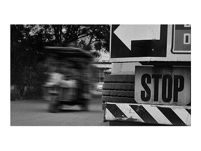 Street Stories 02 black and white motion photography truck