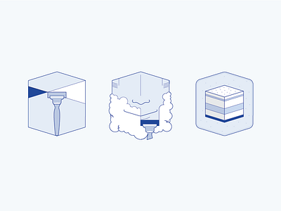 Shaving Icons design geometric icons modern shaving