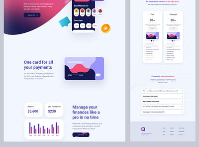 Banking landing page ui ui design ux ux design web