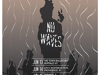 NU Waves Tour Posters bands branding concert design event illustration music print