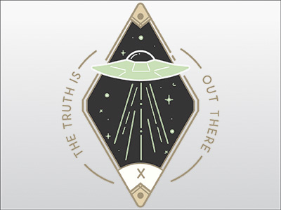 I Want To Believe 90s aliens badge illustration space tv xfiles