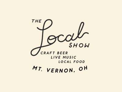 Local beer branding illustration logo music typography