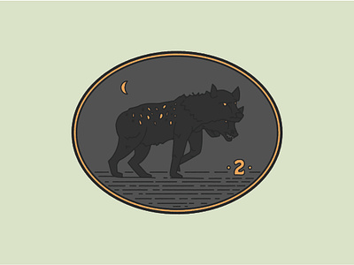 Day 2 - Hyena 30creatures animals branding challenge daily design hyena illustration logo