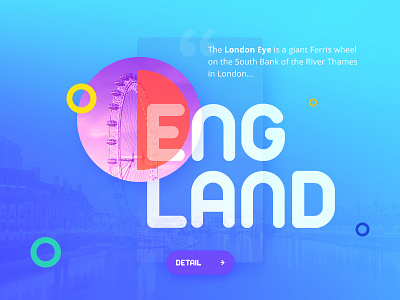 Country Landing #01 colored design england eye flat ios landing london ui ux website