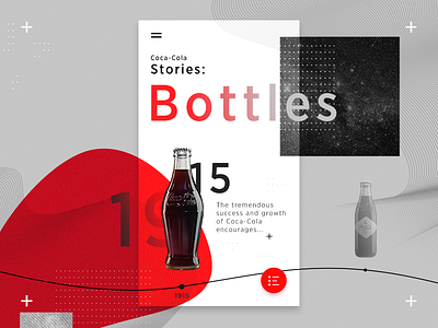 Coke Timeline App app bottle cocacola coke design history mobile timeline ui ux