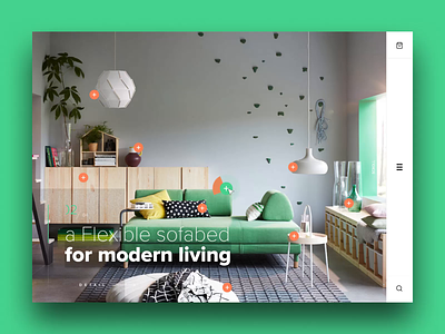 Furnly - Homepage Banner (Animated) animation banner design ecommerce flat furniture landing minimal store ui ux website