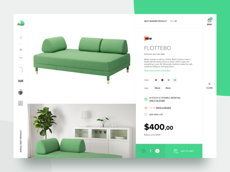 Furnly - Homepage Banner (Detail) banner design ecommerce flat furniture landing minimal store typogaphy ui ux web design