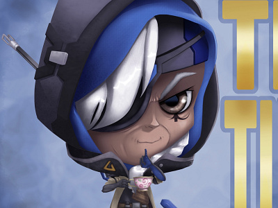 Ana ana caricature design illustration manga overwatch videogame