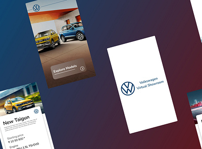 Volkswagen Virtual Showroom app branding ui virtuashowrrom volkswagen