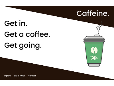 Landing page for a coffee shop #dribbleweeklywarmup branding caffiene coffee landingpage shop warmup website weekly