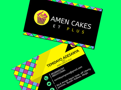 Business card for a Bakery.