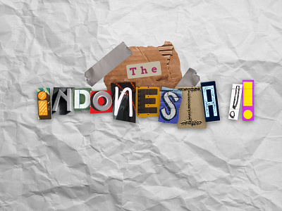 The Indonesia - Paper Cut Ransom Typography